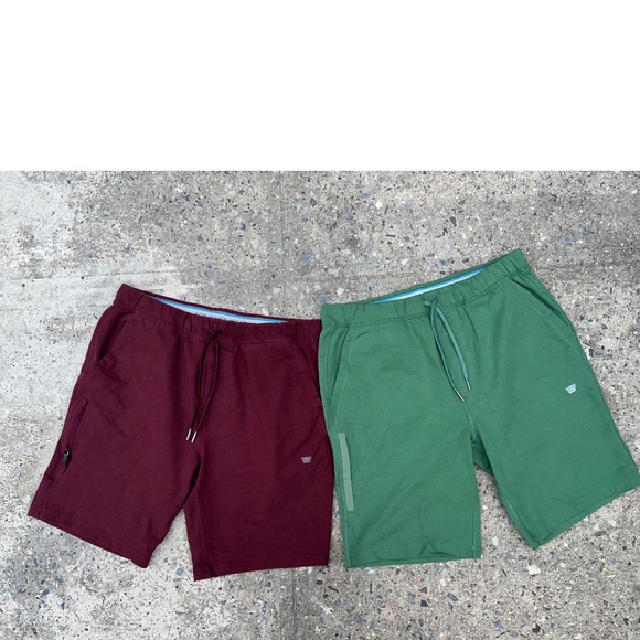 Mack Weldon Other - Mack Weldon Ace Sweatshort Bundle Mens Medium Syrah Fern Green Burgundy Shorts